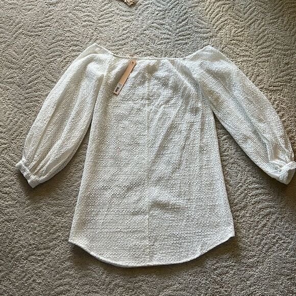 NWT Shakuhachi Off The Shoulder Sheer Dress Cover Up Small - Picture 11 of 17